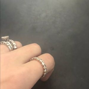 14K Rose GOLD, 2.20CT SIMULATED DIAMOND ETERNITY U